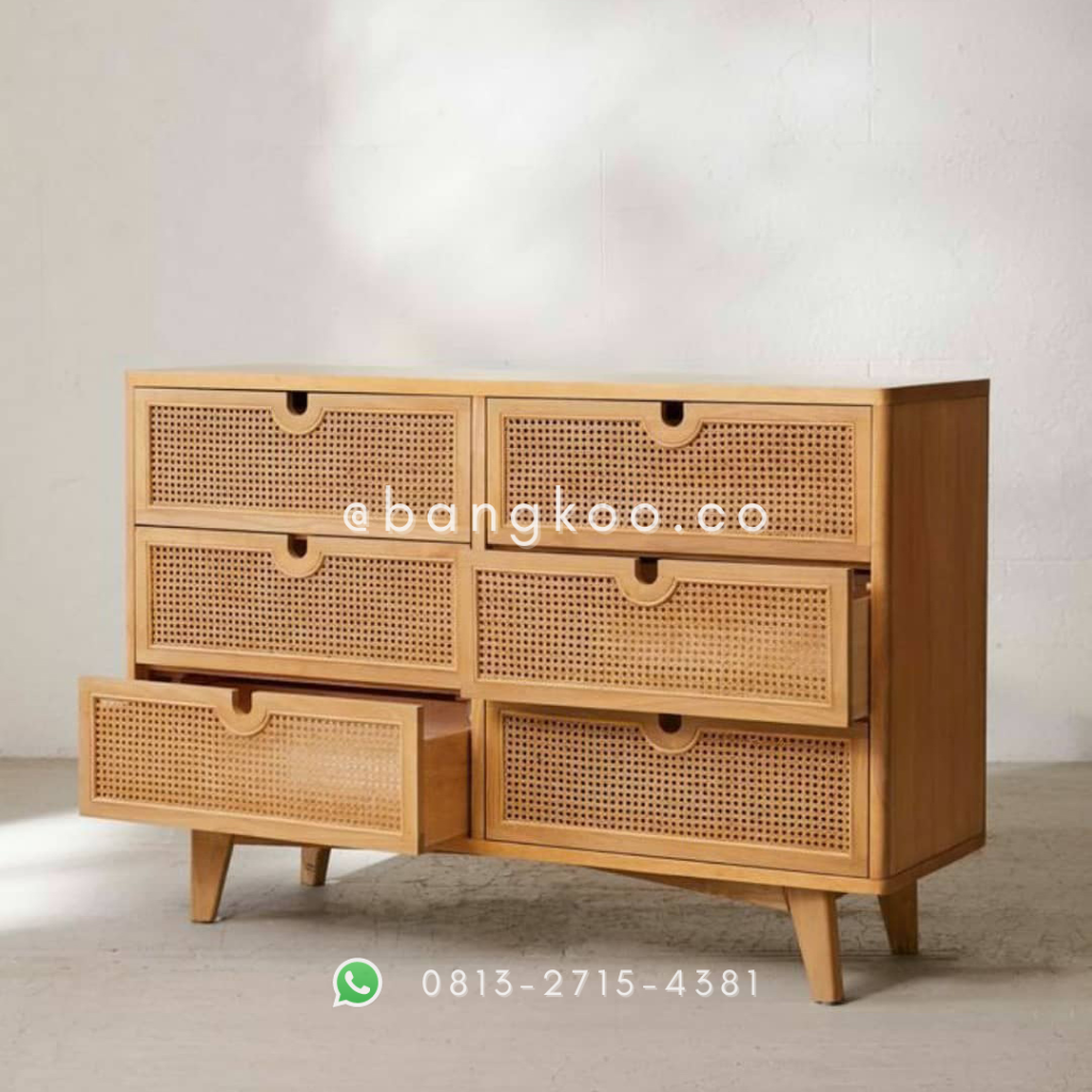 Credenza Jati Rotan