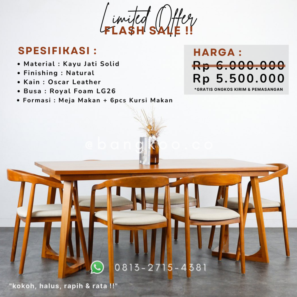 Meja Makan Jati
