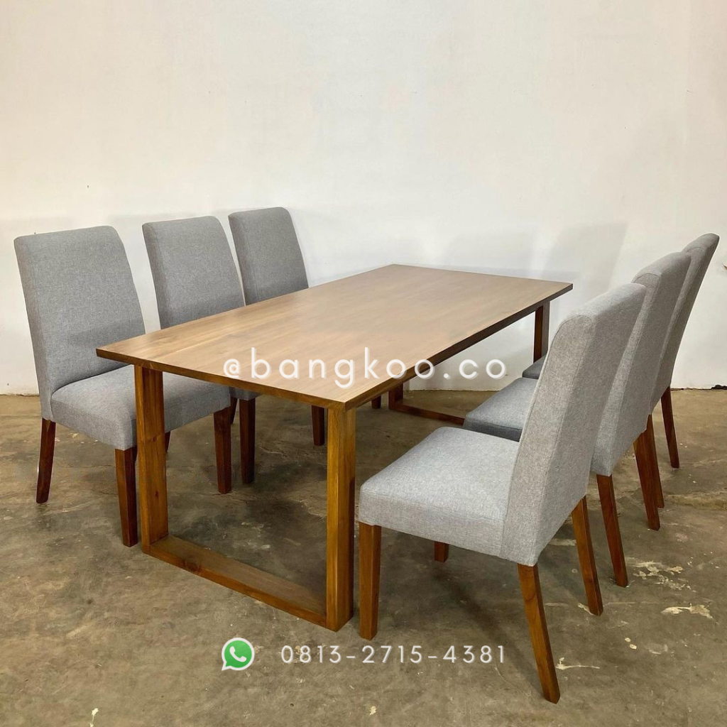 Set Meja Makan Minimalis Jati