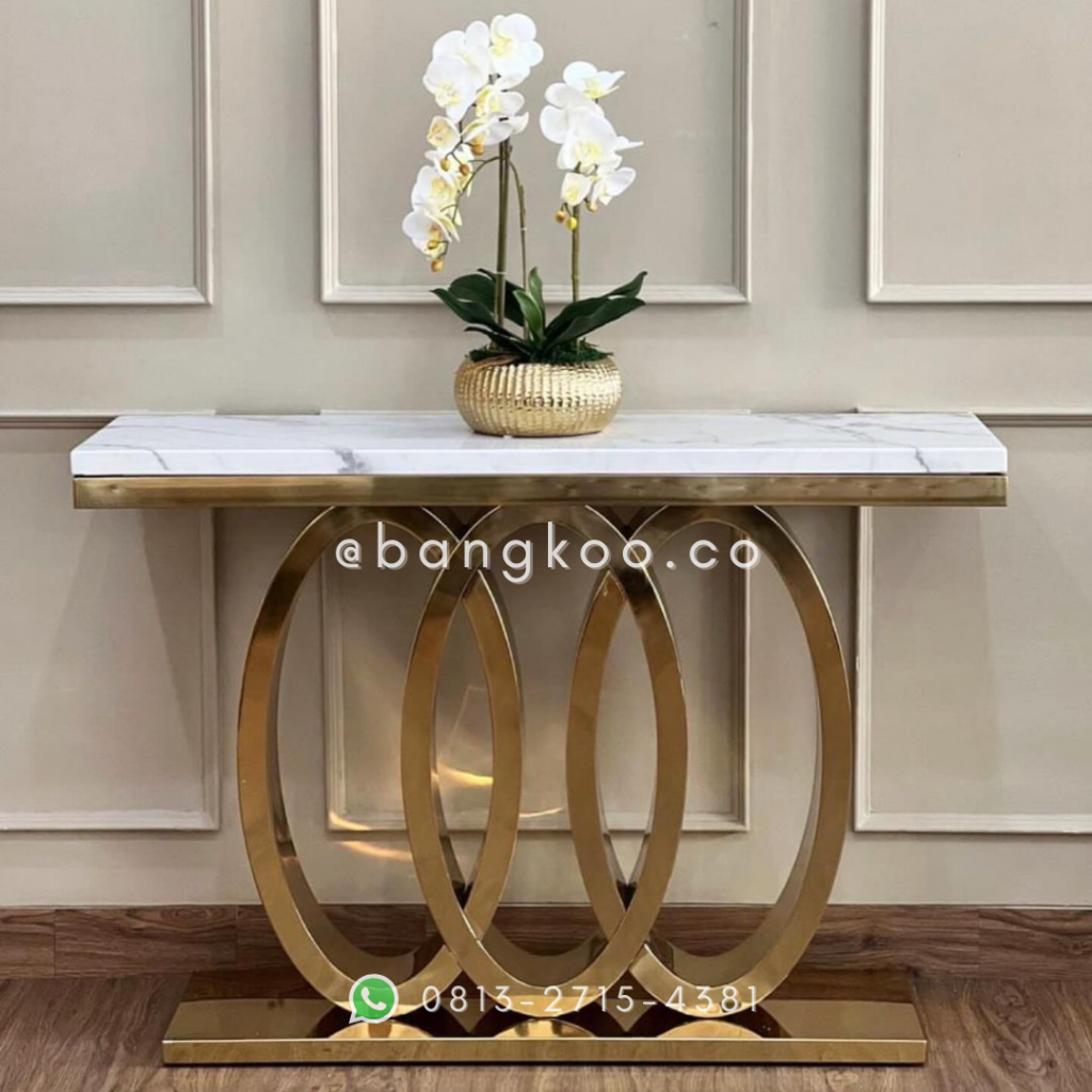Meja Console Stainless Mewah