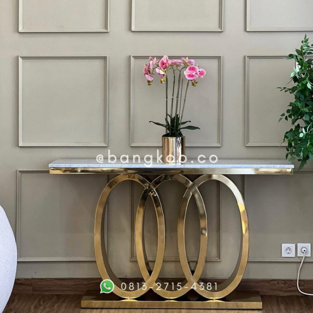 Meja Console Stainless Mewah