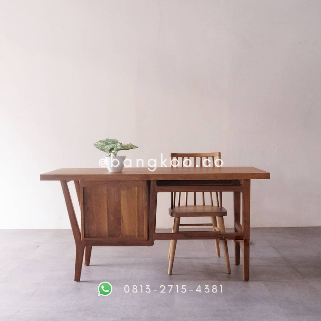 Meja Kerja Minimalis Jati