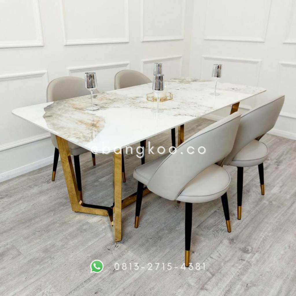 Meja Makan Marmer Modern
