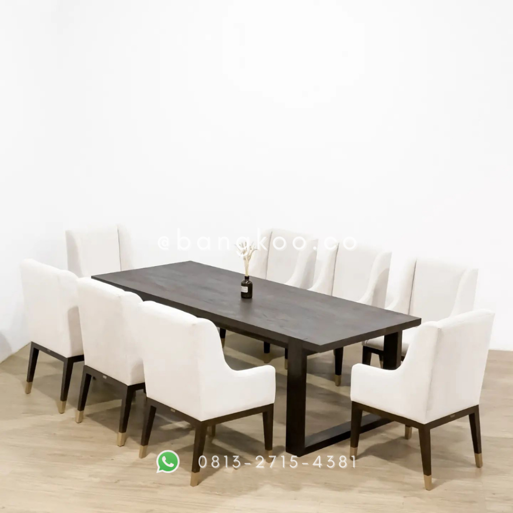 Meja Makan Modern Jati Solid