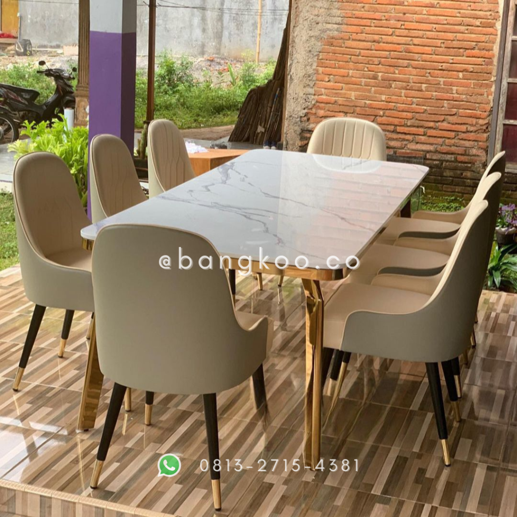 Meja Makan Stainless Mewah