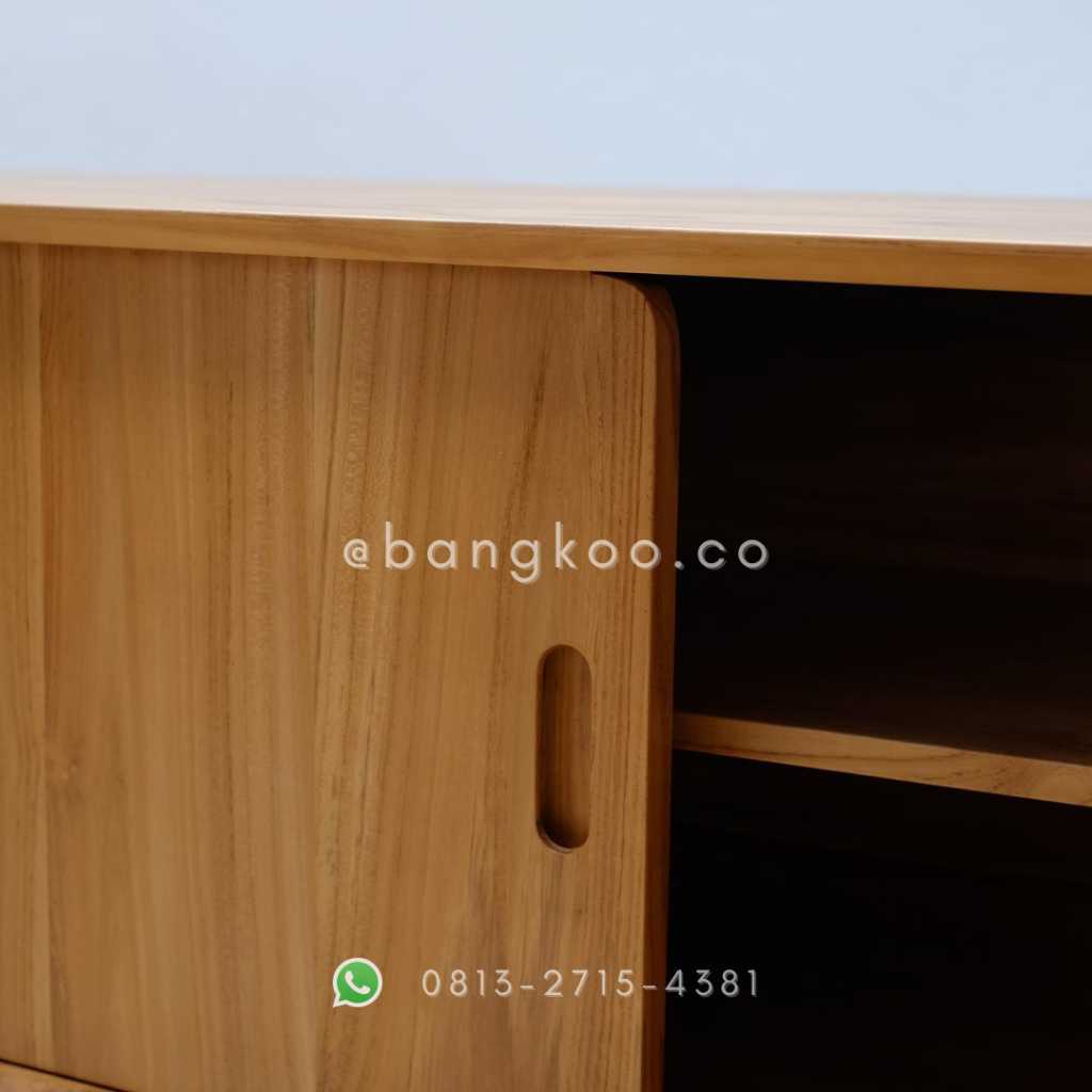 Bufet Minimalis Jati Sliding