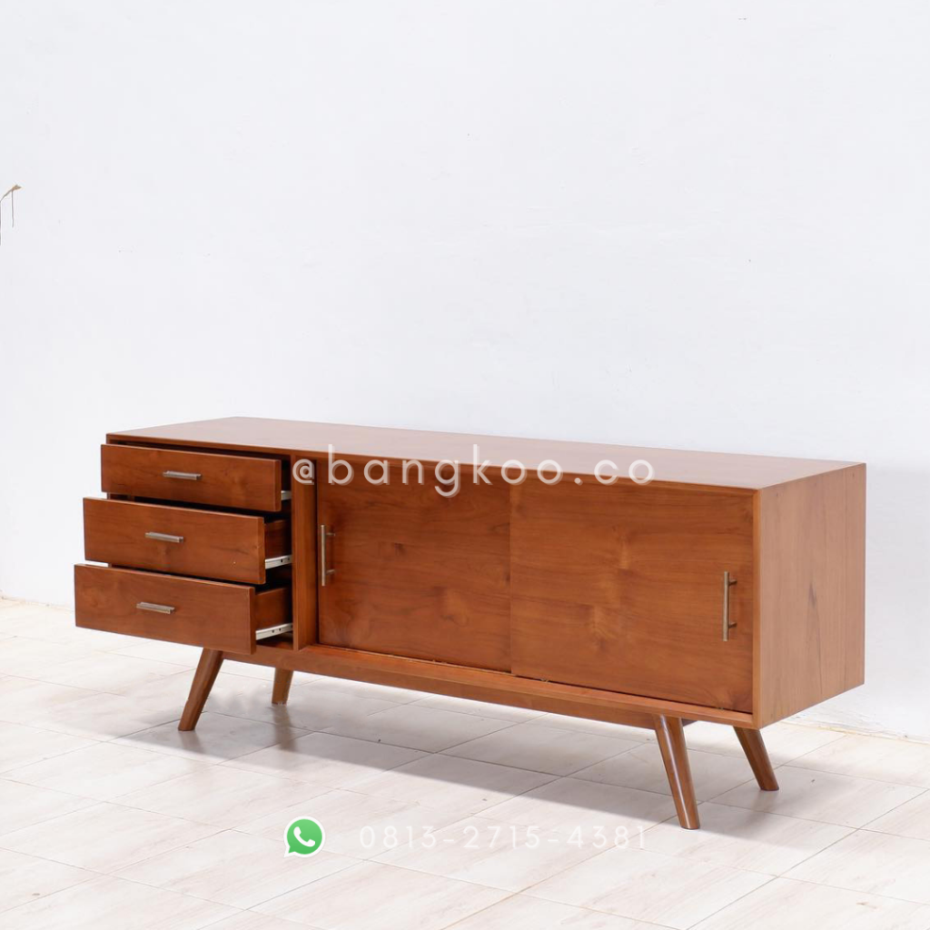 Bufet Minimalis Retro Jati