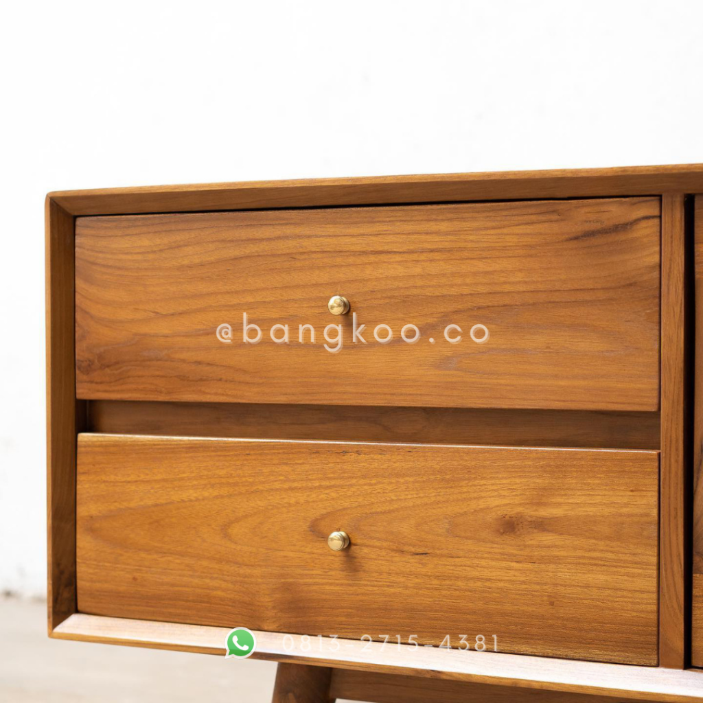 Bufet Retro Minimalis Rotan