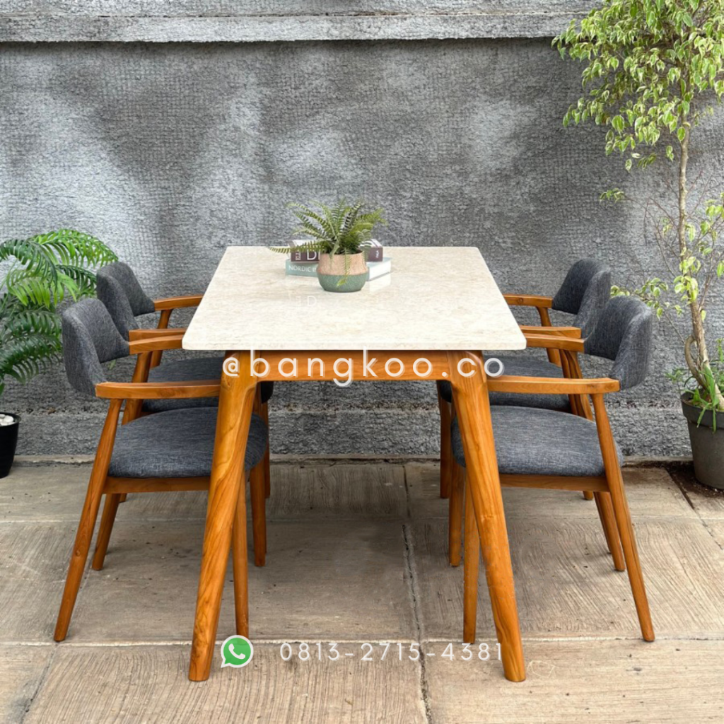 Meja Makan Marmer Minimalis