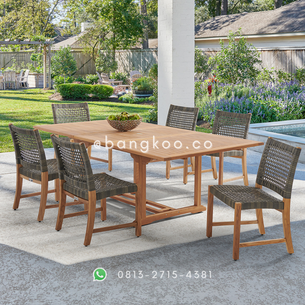 Meja Makan Outdoor Jati Extend Table