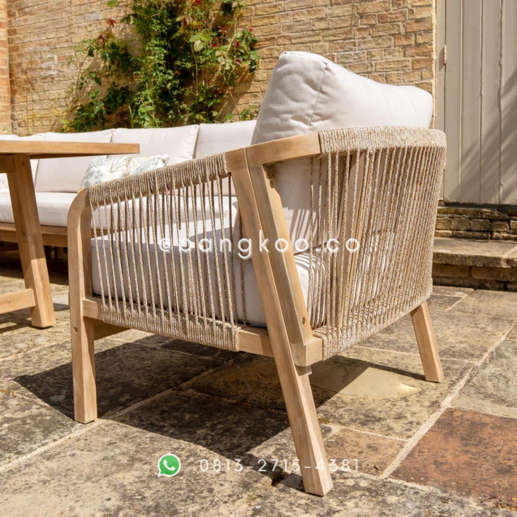 Sofa Kursi Sudut Outdoor Jati