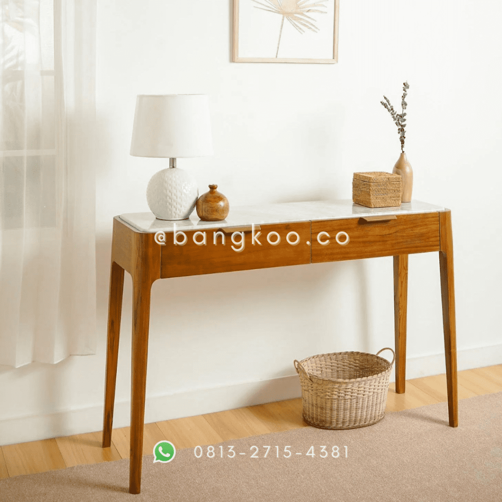 Meja Console Jati Marmer