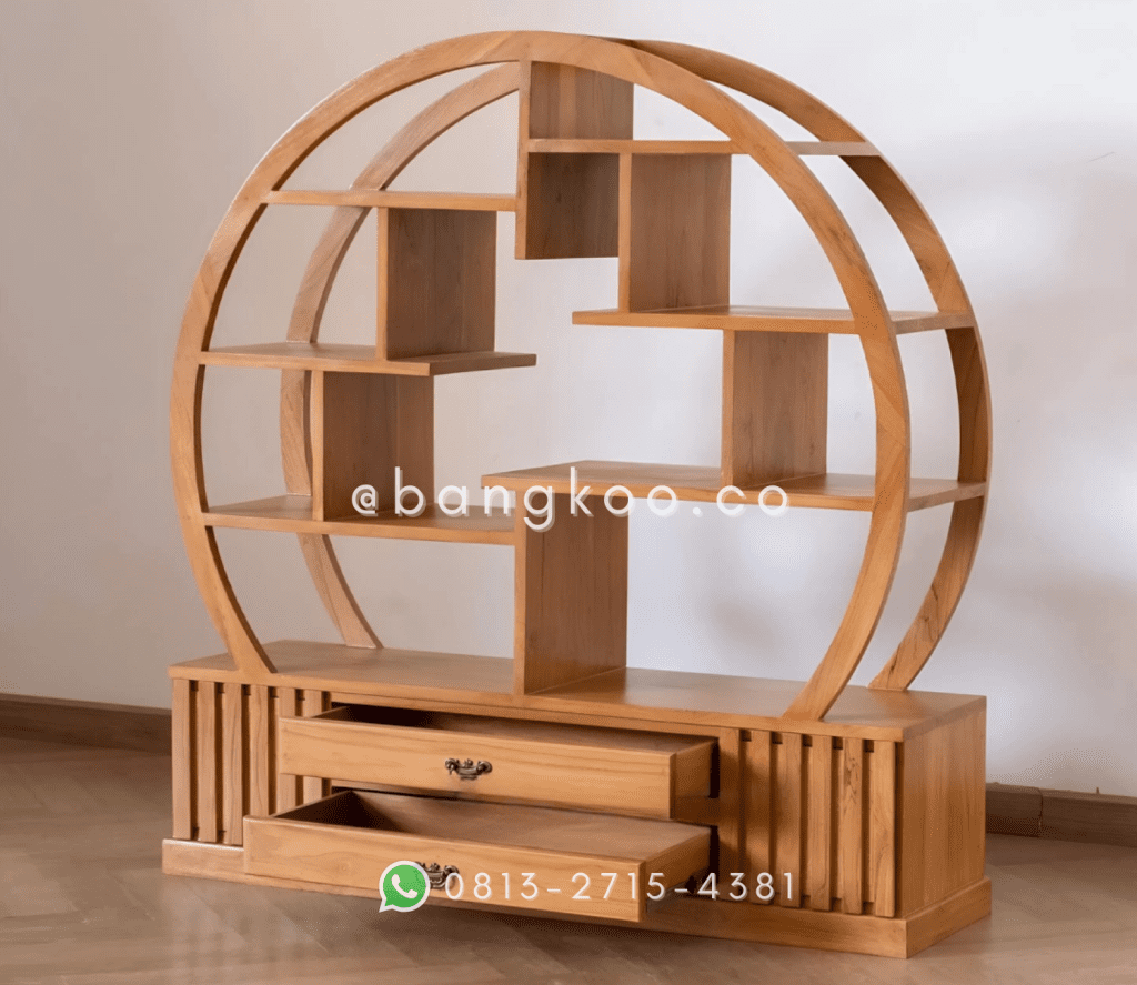 Lemari Hias Partisi Jati