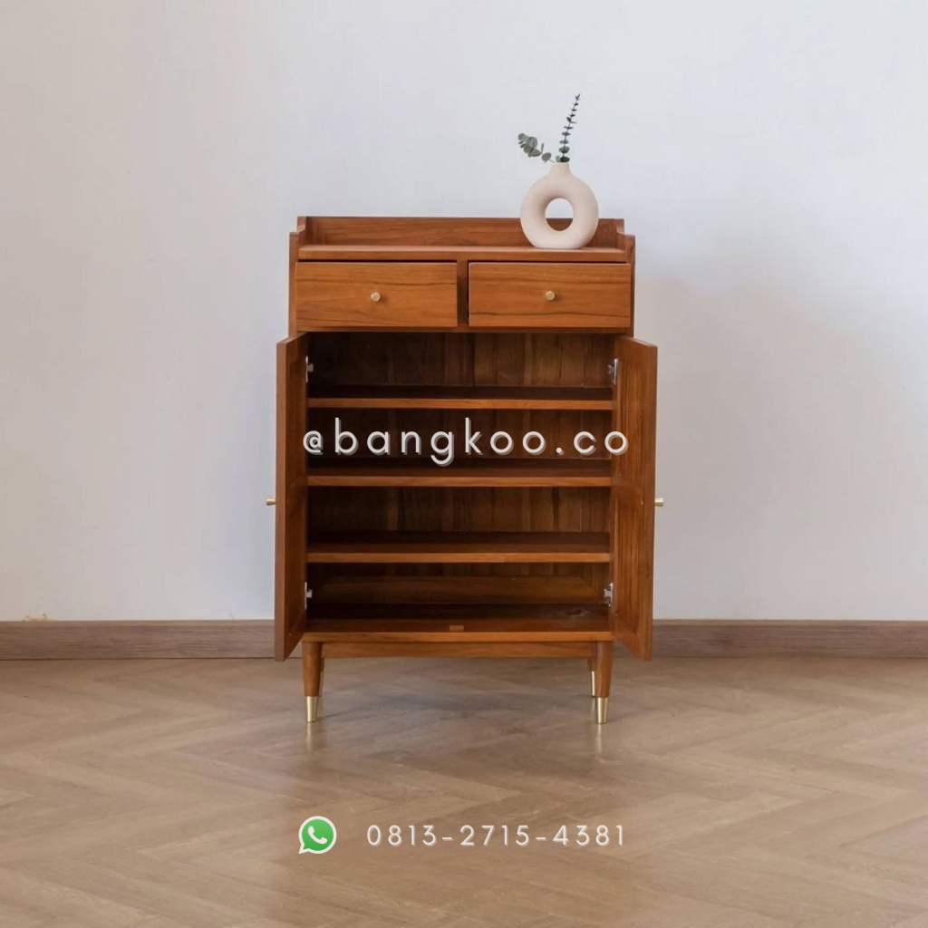 Lemari Rak Sepatu Jati