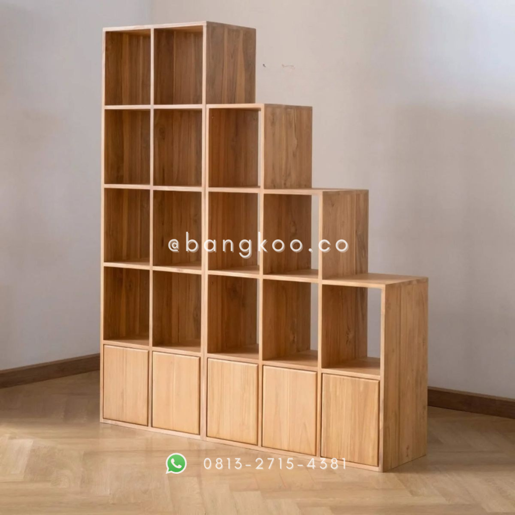 Rak Lemarii Display Jati