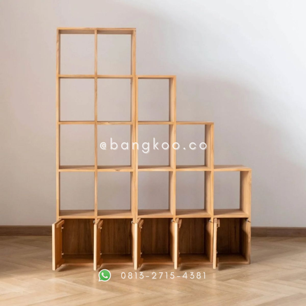 Rak Lemarii Display Jati
