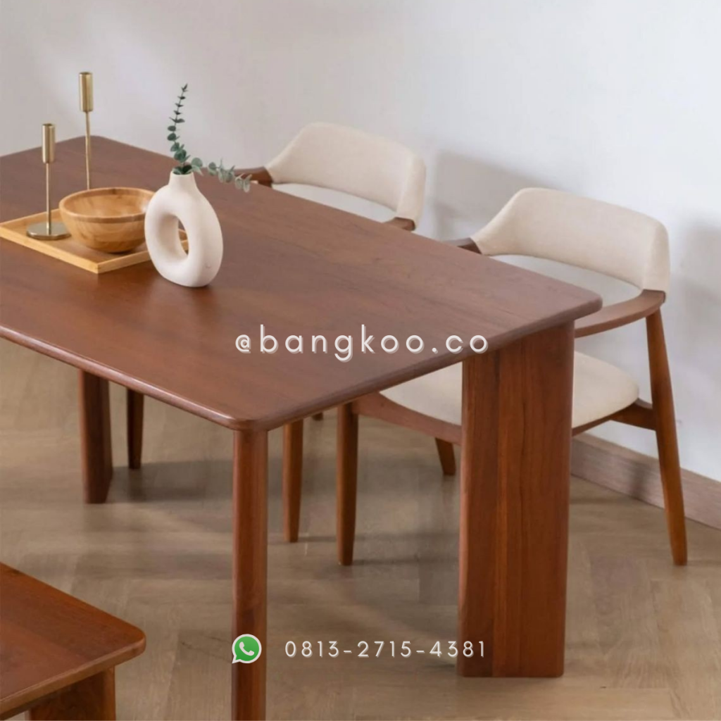 Set Meja Makan Jati Modern Hiro