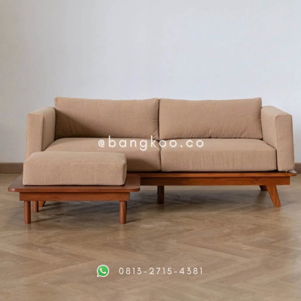 Sofa Sudut Jati Minimalis Modern
