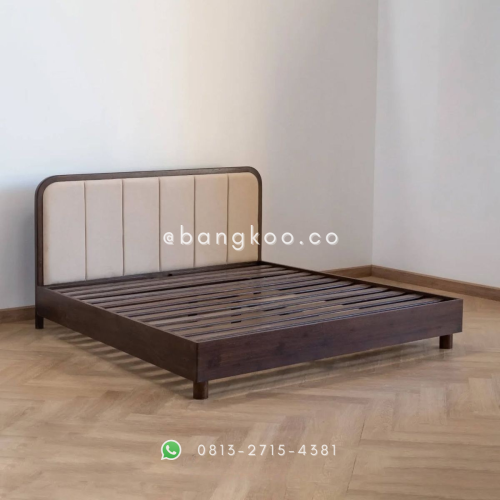 Tempat Tidur Rotan Jati Modern