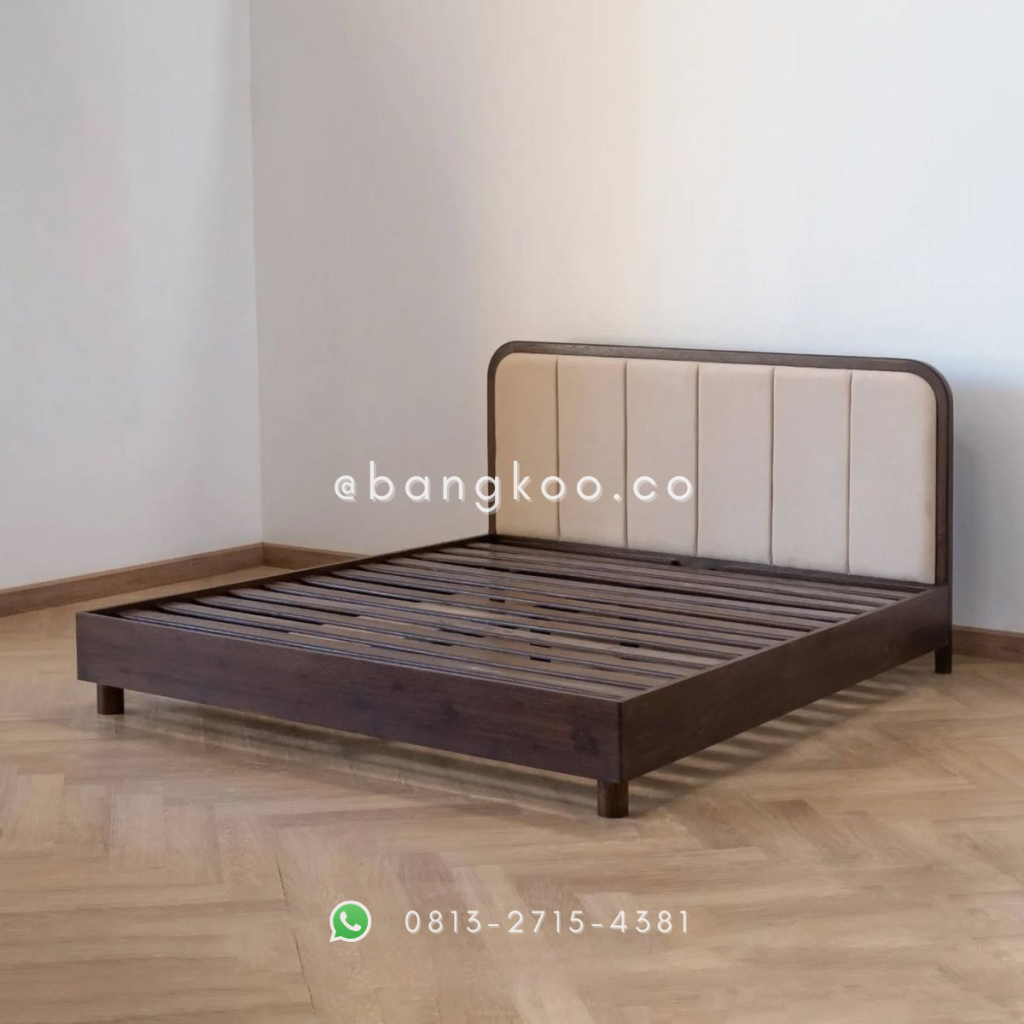 Tempat Tidur Rotan Jati Modern