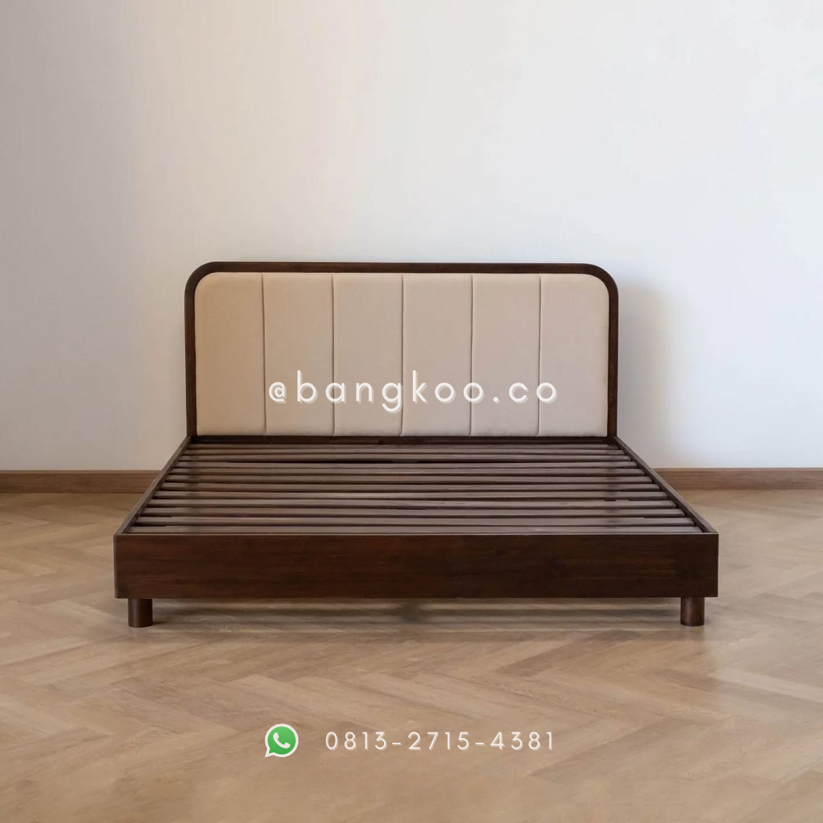 Tempat Tidur Rotan Jati Modern