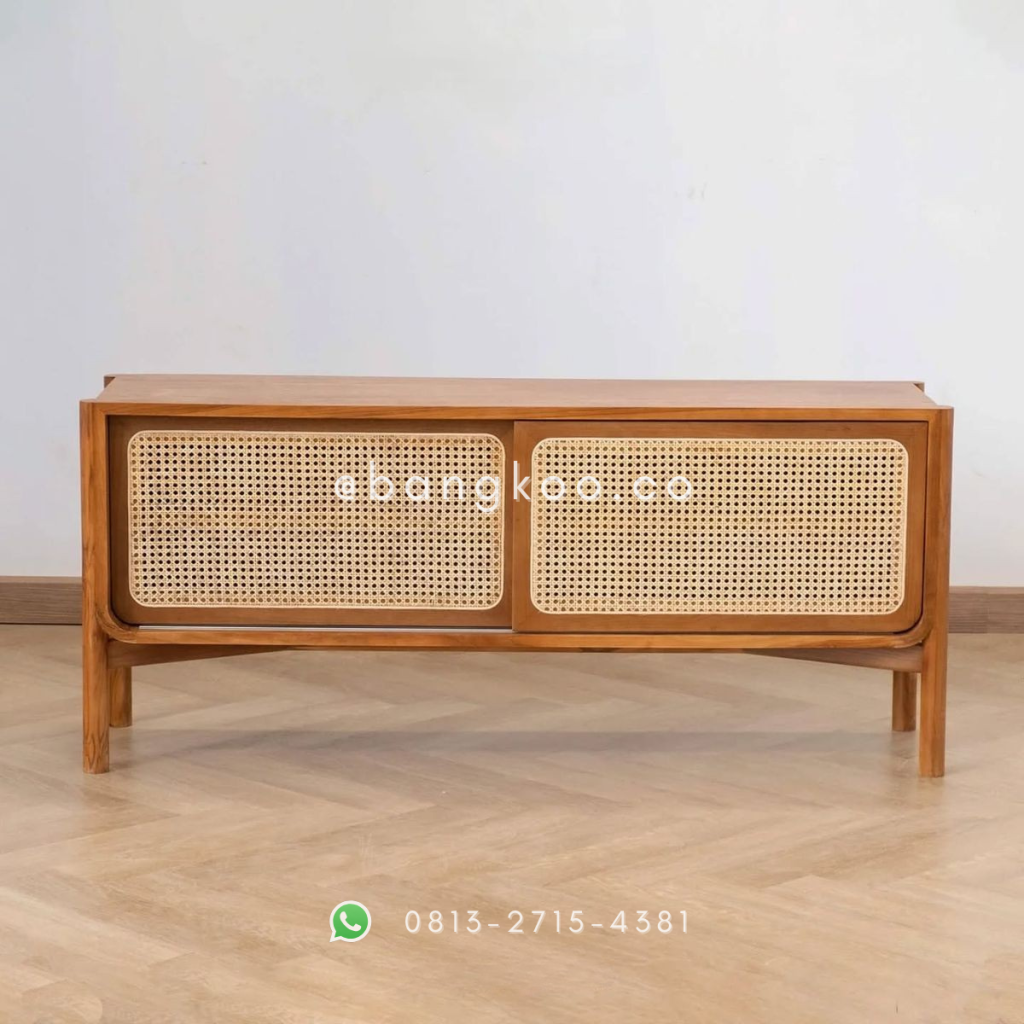 Bufet Cabinet Tv MInimalis Rotan