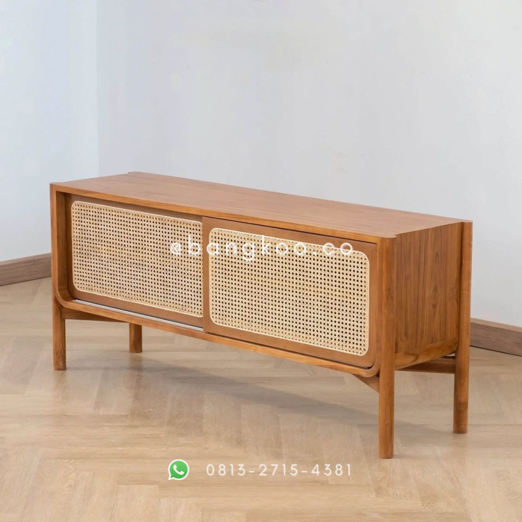 Bufet Cabinet Tv MInimalis Rotan