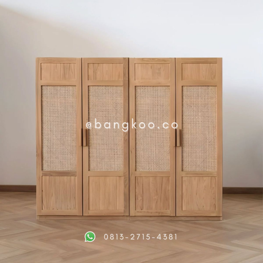 Lemari Pakaian Modern Rotan