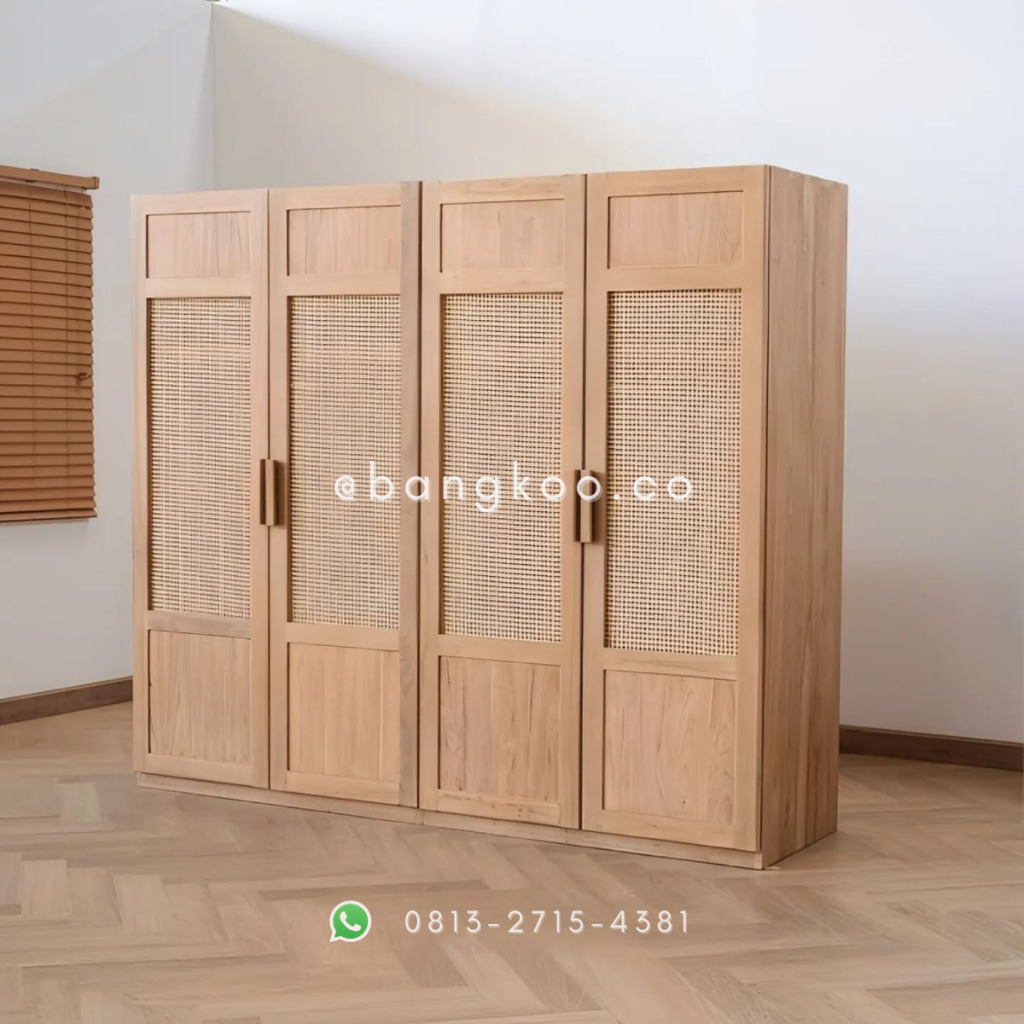 Lemari Pakaian Modern Rotan